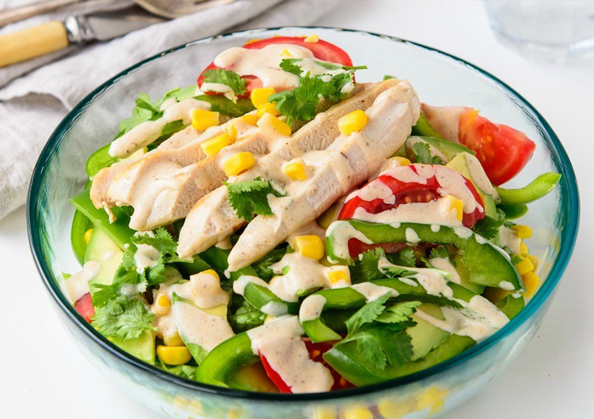 Salad ức gà hấp dẫn