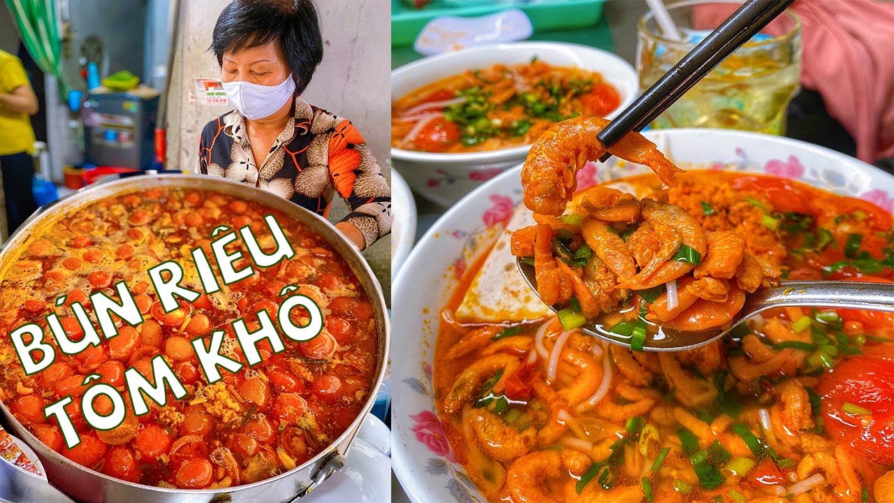 Bún riêu tôm khô tóp mỡ